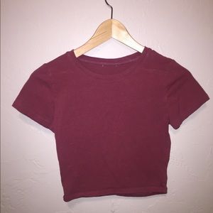 super cropped red tee